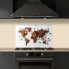 Wereldkaart - Koffie - Marmer keuken achterwand spatscherm klein -sfeer1