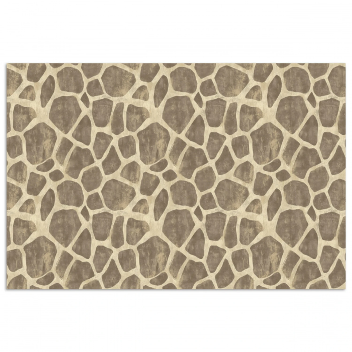 Giraf - Patroon - Beige - Bruin poster papier klein 62 -3d