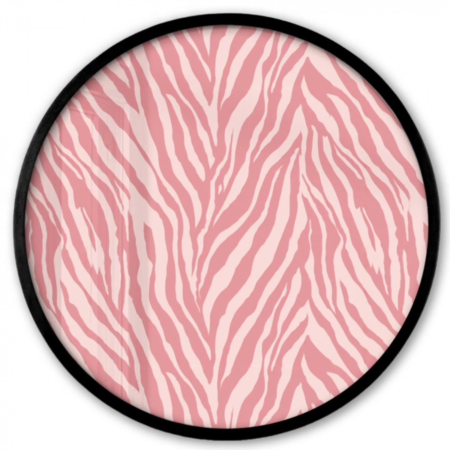 Zebra - Print - Roze Fotolijst rond zonder passe partout klein 856 -3d