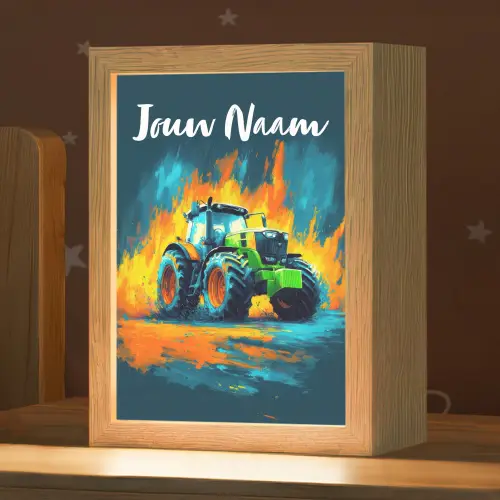 Abstract - Tractor - Groen Light Box met kabel (Kinderlampje) klein -zzz_3d_website