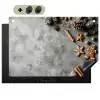 Winter - Kerst - Beton - Dennenappels Inductie beschemer met haakjes klein -3d
