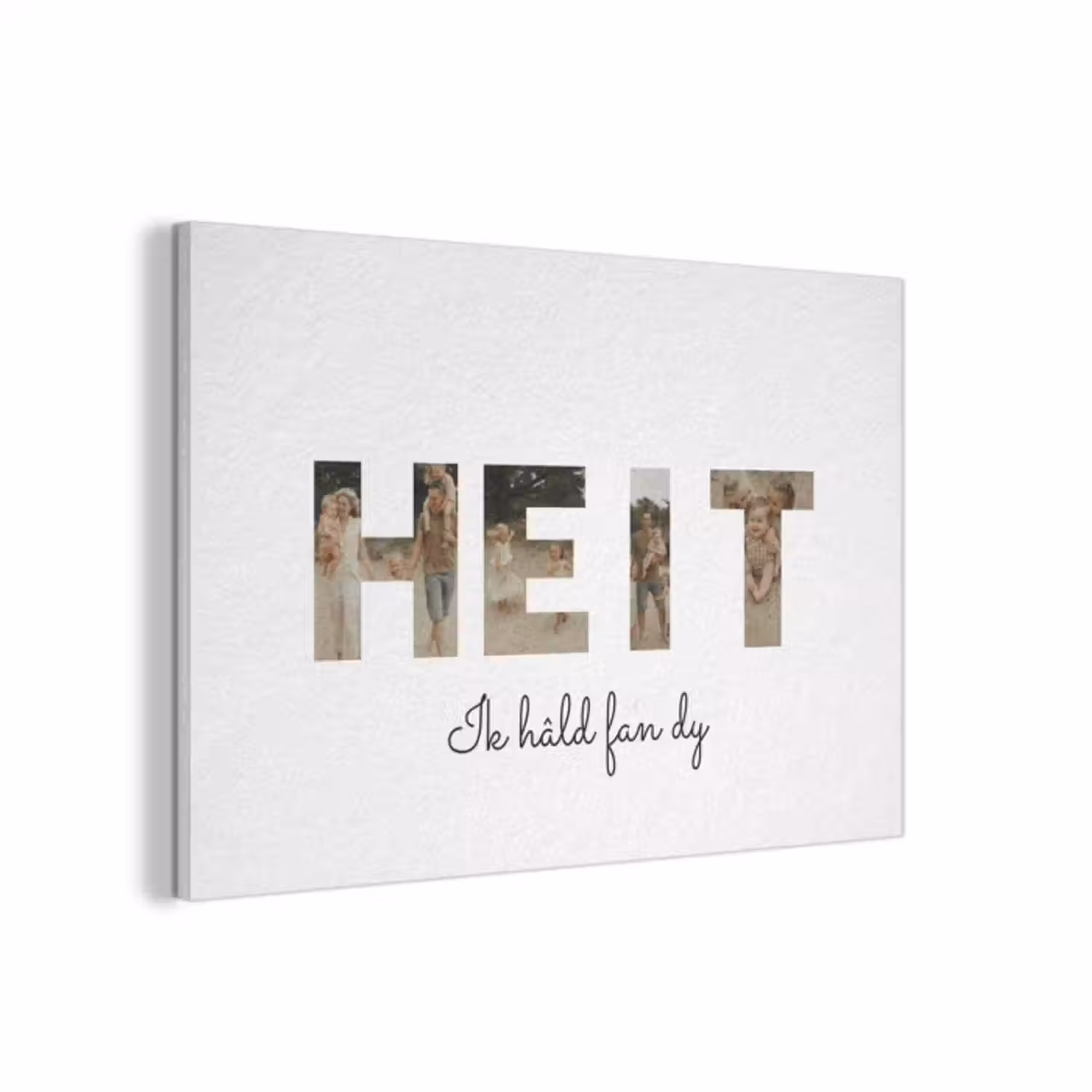 Akoestisch schilderij - Heit - Lettercollage