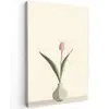 Tulp - Vaas - Beige Tuinposter op houten frame 2 cm dik middel -3d