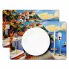 Kustdorp - Huisjes - Mozaïek - Zee Placemat vinyl groot -zzsfeer2_Kitchenyeah-website