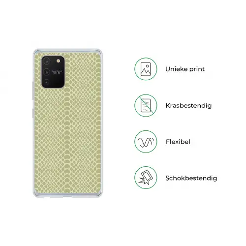 Groen - Patroon - Schubben Telefoonhoesje Samsung Galaxy S10 Lite klein 364 -specsS10Lite