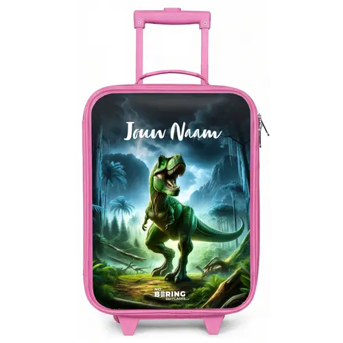 Junglosaurus Kinderkoffer - Roze klein -zz3dotto