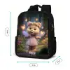 Beer - Vlinders - Bos - Fairy Rugzak - Zwart middel -productfoto_formaten