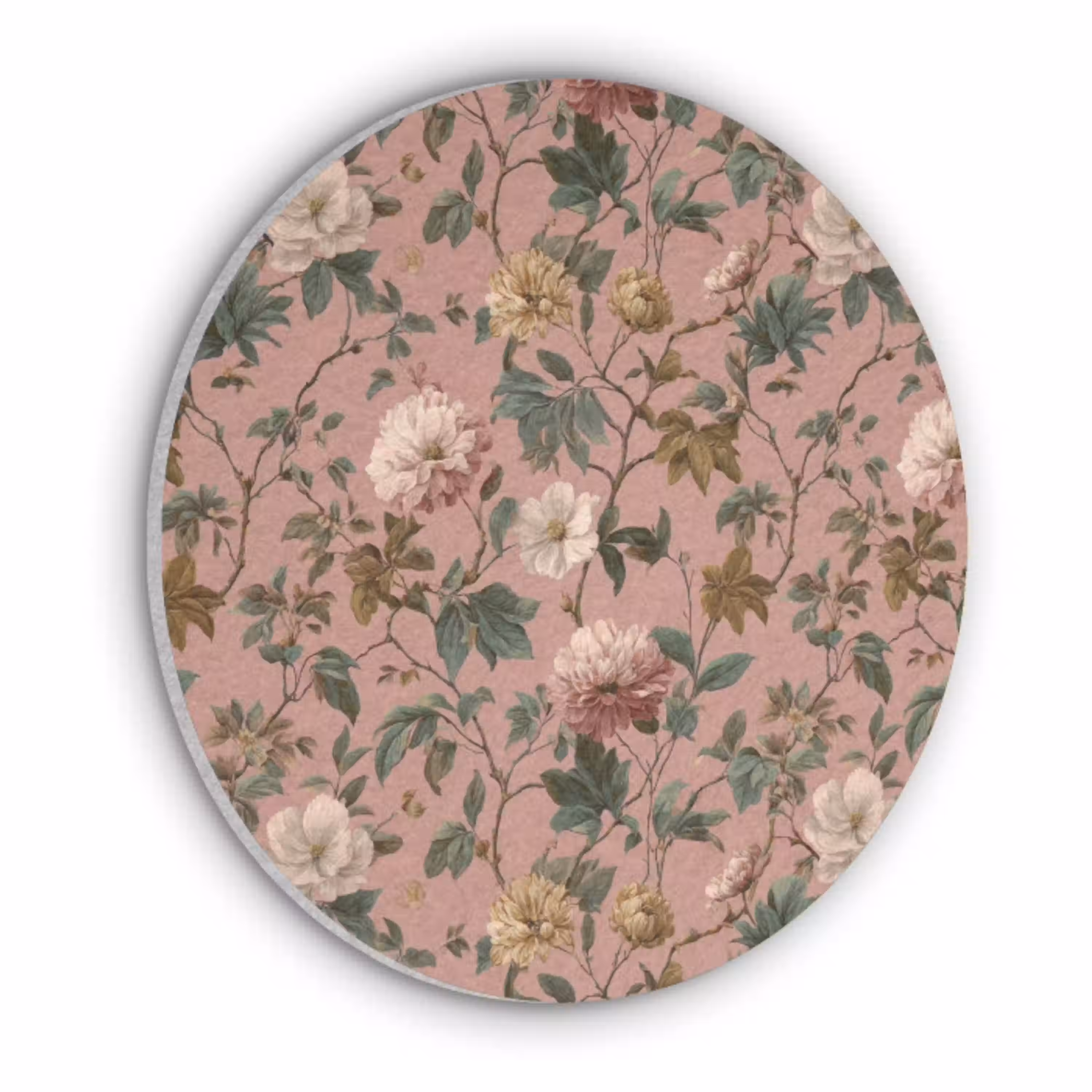 Bloemen - Klassiek - Roze Akoestische PET Vilt - Rond klein 838 -3d