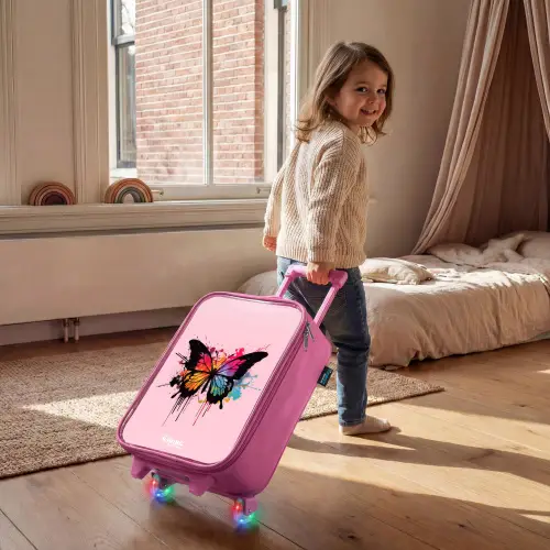 Vlinderverf Kinderkoffer - Roze klein -sfeer1