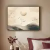 Landschap - Japandi - vogel Textielframe - compleet frame klein -sfeer1