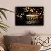 Lichtjes - Champagne - Dienblad - Glazen canvas 2cm klein -sfeer1