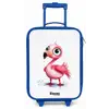Roze flamingo in het water Kinderkoffer - Blauw klein -zz3dotto