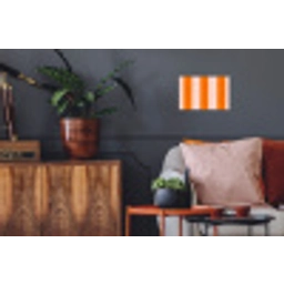 Strepen - Modern - Oranje Muursticker klein 286 -kamerbank