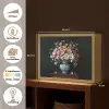 Hout - Vaas - Kleuren - Bloemen Light Box met batterij (Wandlamp) middel -USP_websiteoverzichtNL