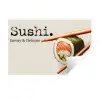 Sushi - Zalm - Rijst - Japans Muursticker klein -3d