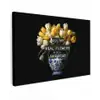 Quotes - Bloem - Tulp - Geel canvas 2cm klein -z3d