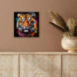 Tijger - Graffiti - Dieren - Zwart aluminium wit klein -sfeer4