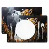 Luipaard - Oranje - Wit - Gras Placemat vinyl groot -zzsfeer2_Kitchenyeah-website