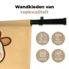 Koe - Oranje - Cartoon Wandkleed katoen klein -sfeer2