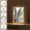 Palmboom - Tropisch - Zwart - Wit Light Box met kabel (Tafellamp) klein -USP_NL