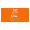Oranje - Blauw - Go get that dream Muismat XXL klein -3d_leeg