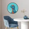 T-Rex - Blauw - Wolken - Zonnebril Fotolijst rond zonder passe partout klein -sfeer2