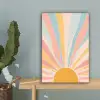 Illustratie - Zon - Pastelkleuren canvas 2cm klein -sfeer4