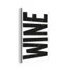 Vintage - Japandi - Wine - Decoratie aluminium wit klein -3d