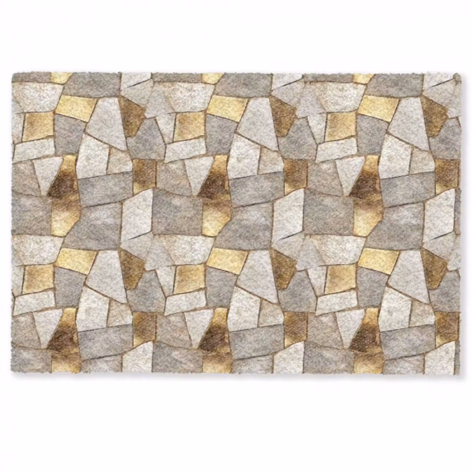 Fußmatte - Mosaik - Marmor - Gold