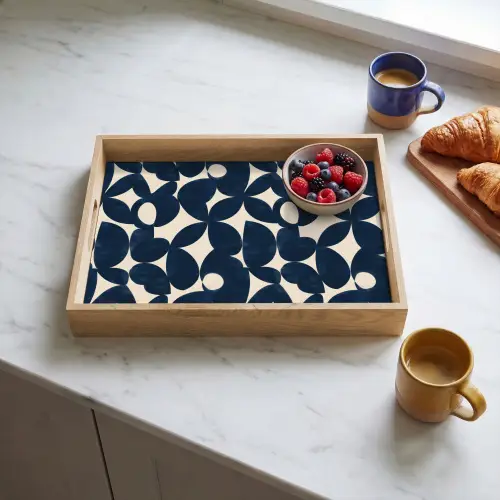 Modern - Geometrisch - Blauw Dienblad Rechthoek middel 911 -sfeer2