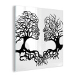 Bomen - Gezicht - Kunst - Abstract plexiglas 5mm klein -z3d