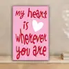 Valentijn - Hart - Liefde - Roze canvas 2cm klein -sfeer1