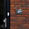 Donkergrijze stenen - Traditioneel Naambord Rechthoek middel -sfeer1-rechthoek-S