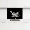 Water - Splash - Water - Zwart keuken achterwand 2 middel -3d