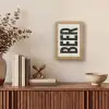 Beer - Vintage - Zwart - Beige Light Box met kabel (Tafellamp) klein -sfeer2