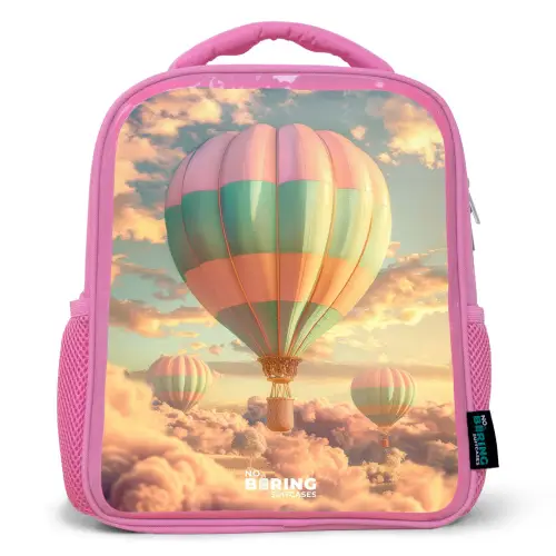 Pastel skyliner Kinderrugzak - Roze middel -3d