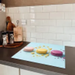 Macarons - Kleurrijk - Pastel Inductie beschermer vinyl 3mm middel -sfeer3