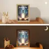Ruimtevaart - Raket - Space - Sterren Light Box met kabel (Kinderlampje) klein -sfeer3_kind