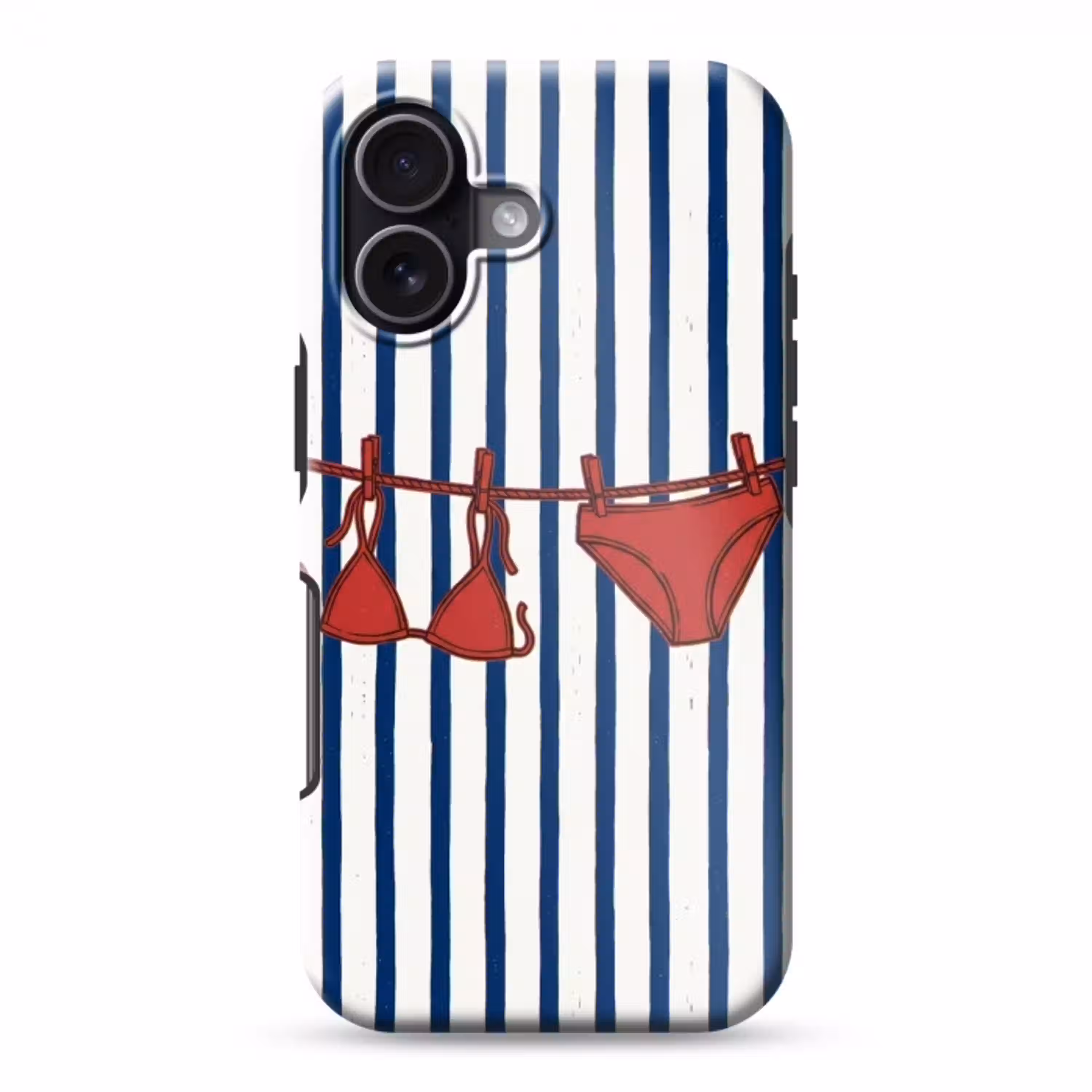 Badkleding - Waslijn - Zomer - Illustratie - Rood Toughcase MagSafe Apple iPhone 17 klein -3d