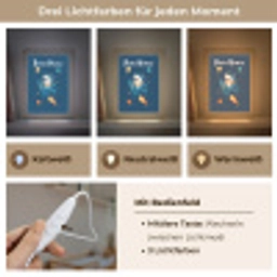 Raket - Haai - Ruimte Light Box met kabel (Kinderlampje) klein -USP_lichtkleurDE