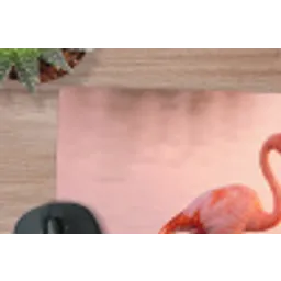 Flamingo - Water - Roze muismat rubber klein -closeup