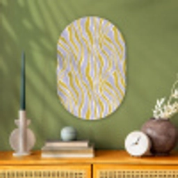 Zebra - Modern - Meerkleurig Wandcirkel Ovaal Forex klein 630 -sfeer2