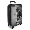 Zwart paard in galop NBS - Handbagage koffer - Unisex middel -productfoto_3d