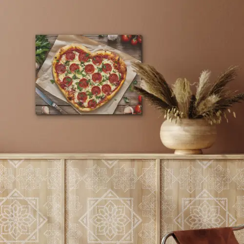 Pizza - Hart - Pepperoni - Tomaat PET vilt klein -sfeer4