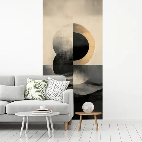 Cirkels - Schaduw - Abstract fotobehang vinyl groot -woonkamer