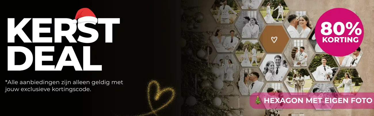Kerst nieuwsbrief hexagon banner