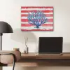 Koraal - Verfstructuur - Rood - Blauw PET vilt klein -sfeer5