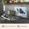 Paarden - Winter - Dieren - Natuur - Sneeuw keuken achterwand spatscherm klein -usp_NL