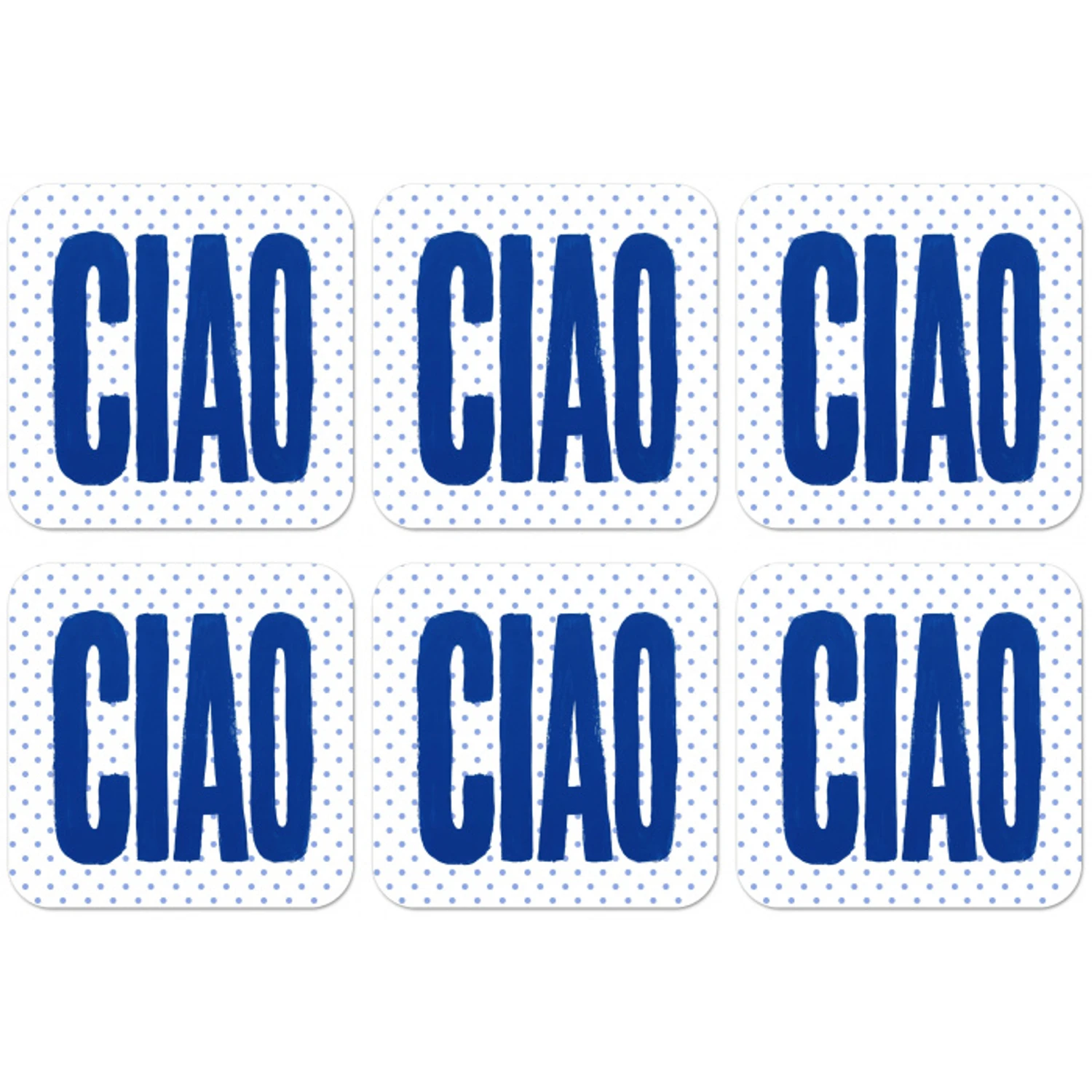 Ciao - Stippen - Roze - Wit onderzetter kurk middel -zkaufland3dotto