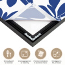 Floraal - Modern - Blauw Textielframe zwart klein 947 -USP_feed_closeupNL